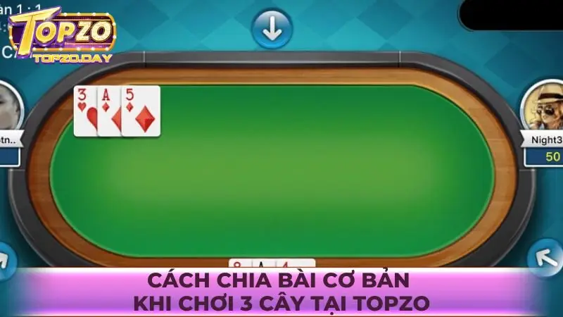 Cách chia bài cơ bản khi chơi 3 cây tại cổng game đổi thưởng