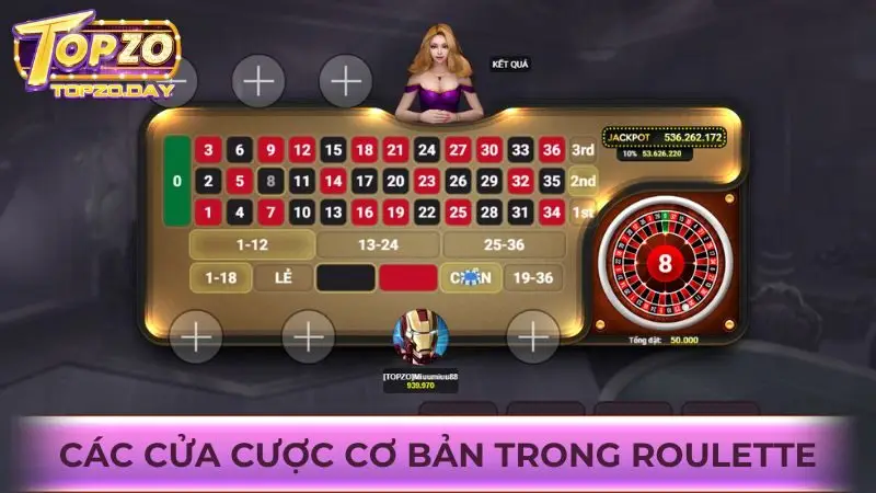 Chi tiết các cửa cược cơ bản của game Roulette