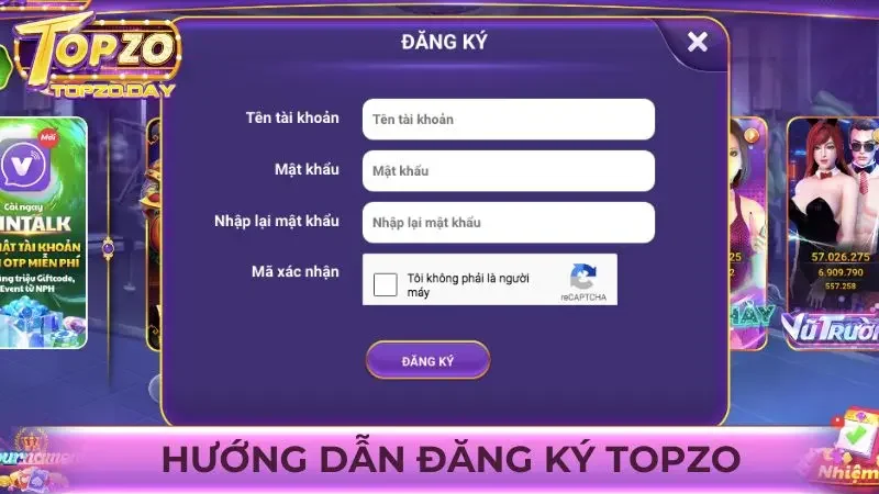 Hướng dẫn đăng ký TOPZO